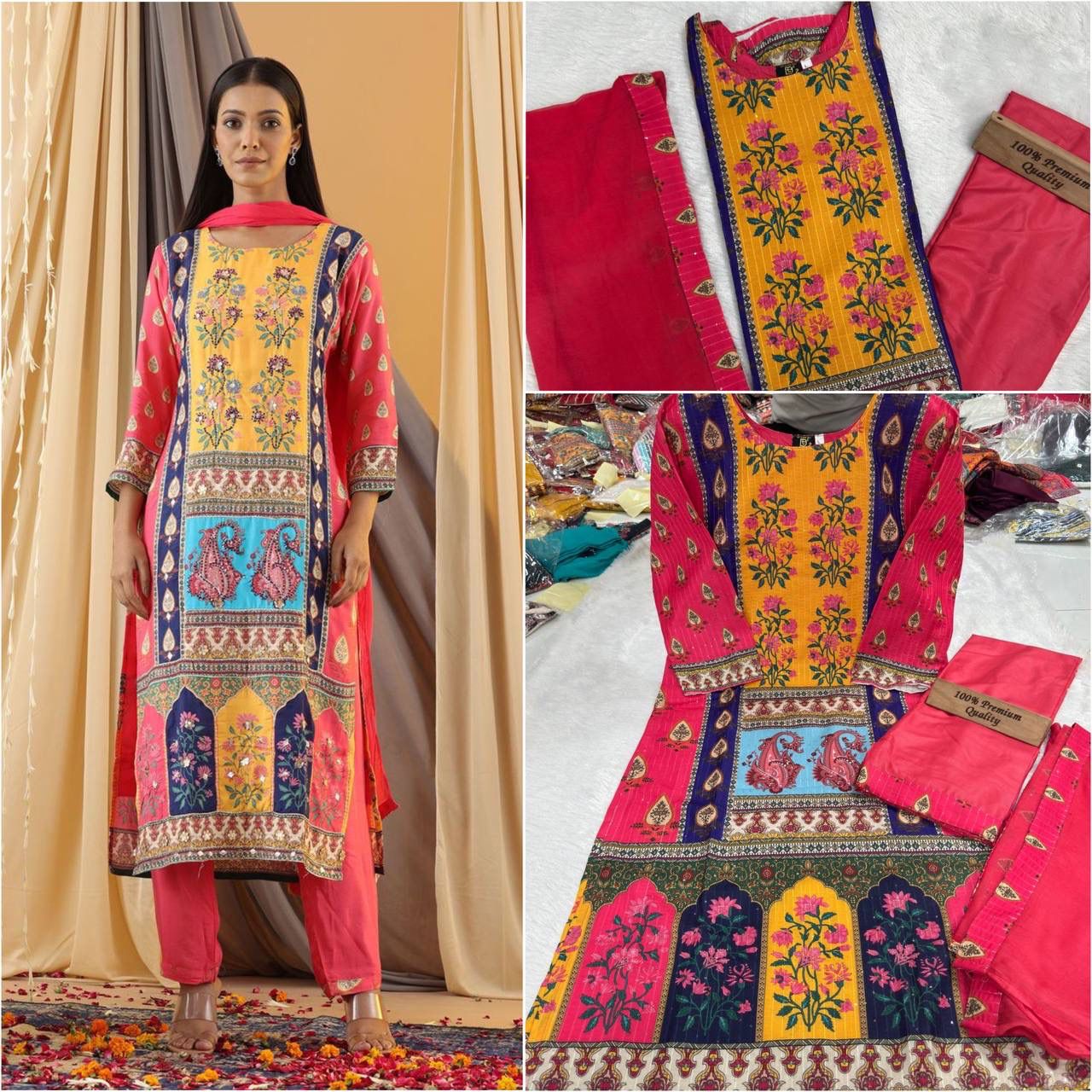 Pachrangi Vol 1 TDG Muslin Printed Kurti With Bottom Dupatta Wholesale Price In Surat